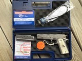 COLT GOVERNMENT 38 SUPER“TALO” “BRIAN POWLY LIMITED EDITION #232 OF 300, 38 SUPER CAL”5” BARREL, BRUSHED STAINLESS, NEW IN THE BOX - 1 of 5