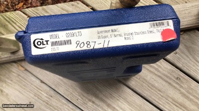 COLT GOVERNMENT 38 SUPER“TALO” “BRIAN POWLY LIMITED EDITION #232 OF 300, 38 SUPER CAL”5” BARREL, BRUSHED STAINLESS, NEW IN THE BOX - Image 5 of 5