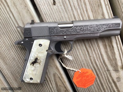 COLT GOVERNMENT 38 SUPER“TALO” “BRIAN POWLY LIMITED EDITION #232 OF 300, 38 SUPER CAL”5” BARREL, BRUSHED STAINLESS, NEW IN THE BOX - Image 3 of 5