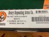 HENRY SINGLESHOT 308 WIN,
MODEL H015-308 NEW IN BOX - 5 of 5