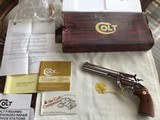 COLT DIAMONDBACK 22 LR.., 6” BRIGHT NICKEL, NEW UNFIRED IN THE BOX, WITH OWNERS MANUAL, HANG TAG, COLT LETTER, ETC. - 1 of 4