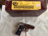 COLT MUSTANG 380 CAL., BRIGHT NICKEL, NEW UNFIRED IN BOX, WITH OWNERS MANUAL, HANG TAG, COLT LETTER, ETC. - 4 of 4