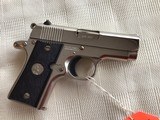 COLT MUSTANG 380 CAL., BRIGHT NICKEL, NEW UNFIRED IN BOX, WITH OWNERS MANUAL, HANG TAG, COLT LETTER, ETC. - 2 of 4