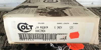 COLT ANACONDA 44 MAGNUM, 6” STAINLESS, NEW IN THE COLT PICTURE BOX WHICH THE EARLY ANACONDAS CAME IN - Image 6 of 6