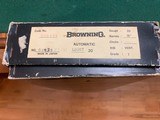 BROWNING A-5, LIGHT-20 GA., 28” MOD CHOKE, MFG. 1981, HAS A SCRATCH ON LEFT SIDE OF THE STOCK, IN THE ORIGINAL BOX - 5 of 5