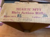 RUGER 77 RS, FLAT BOLT, 350 MAGNUM CAL., NEW IN THE BOX WITH OWNERS MANUAL - 4 of 5