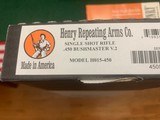 HENRY SINGLE SHOT RIFLE 450 BUSHMASTER CAL., WALNUT STOCK, NEW IN THE BOX - 5 of 5