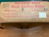 RUGER 77R, 6.5 MAGNUM CAL. NEW IN THE 2 PIECE BOX WITH RINGS & OWNERS MANUAL - 5 of 5