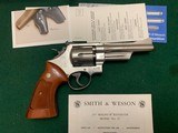 SMITH & WESSON RARE 27-2, 5” NICKEL, TARGET TRIGGER, TARGET HAMMER, TARGET GRIPS, NEW IN S&W PRESENTATION CASE WITH CLEANING TOOLS & OWNERS MANUAL - 2 of 5
