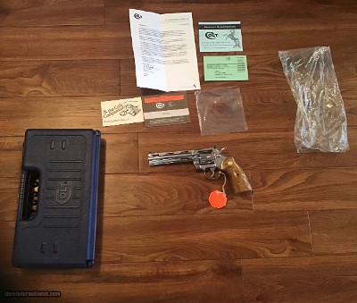 COLT PYTHON ELITE 6” STAINLESS NEW IN THE BOX WITH OWNERS MANUAL, HANG TAG, COLT LETTER, ETC.