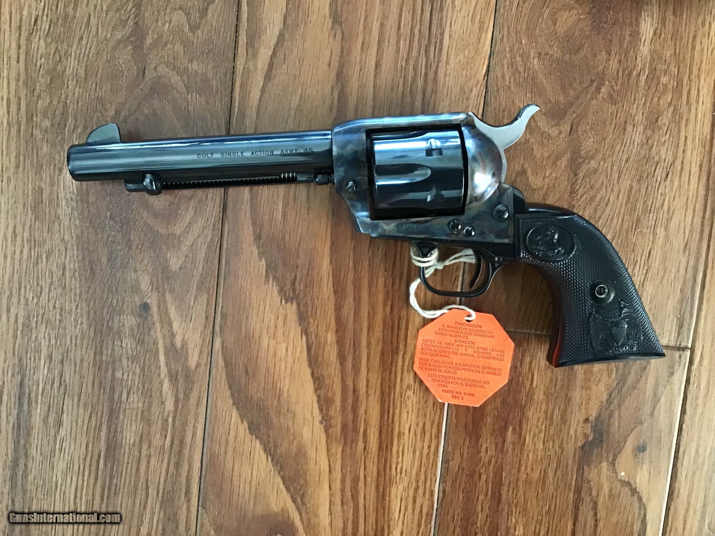 COLT SAA ARMY 45 LC., 5 1/2” BLUE & CASE COLOR, NEW UNFIRED COLT SAA ARMY 45 LC., 5 1/2” BLUE & CASE COLOR, NEW UNFIRED