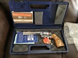 COLT PYTHON 357 MAGNUM “ELITE” RARE BRIGHT STAINLESS, 6” BARREL, NEW UN FIRED, UNTURNED, 100% COND. IN THE BOX WITH OWNERS MANUAL, HANG TAG, ETC. - 1 of 7