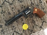 COLT DIAMONDBACK 22 LR., 6” BLUE, NEW UNFIRED, UNTURNED, 100% COND. IN THE BOX WITH OWNERS MANUAL, HANG TAG, COLT LETTER, ETC. - 2 of 5