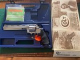 COLT ANACONDA
44 MAGNUM 8” STAINLESS, HIGH COND. IN THE BOX WITH OWNERS MANUAL ETC. - 1 of 5
