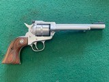 RUGER SINGLE 9 STAINLESS, 22 MAGNUM, 6” BARREL, 9 SHOT, 99% COND. - 1 of 4