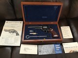 SMITH & WESSON 27-2, 357 MAGNUM, NEW UNFIRED, UNTURNED, 100% COND. IN THE WOOD PRESENTATION CASE WITH CLEANING TOOLS, OWNERS MANUAL, ETC. - 1 of 3
