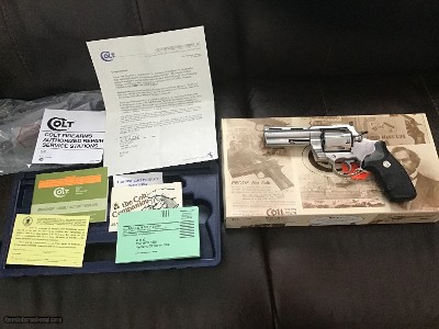 COLT ANACONDA 45 LC. 4” STAINLESS, MFG. 1994, NEW UNFIRED IN THE BOX