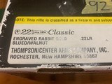 THOMPSON CENTER 22 CLASSIC “1 OF 250” ENGRAVED GOLD RABBIT, WALNUT STOCK, NEW IN THE BOX - 5 of 5