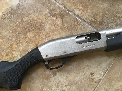 REMINGTON 870 “MARINE” STAINLESS 12 GA. MAGNUM,18” CYLINDER BORE BARREL, NEW UNFIRED IN THE BOX WITH OWNERS MANUAL, ETC. - Image 4 of 8
