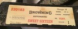 BROWNING BELGIUM “SWEET-16” 28” MOD. VENT RIB, NEW UNFIRED IN THE BOX WITH OWNERS MANUAL - 8 of 8