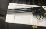 COLT PYTHON “TARGET” 38 SPC. 8” BARREL, ROYAL BLUE, NEW UNFIRED, UNTURNED 100% COND. IN THE BOX WITH OWNERS MANUAL, HANG TAG, ETC. - 2 of 8