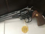 COLT PYTHON “TARGET” 38 SPC. 8” BARREL, ROYAL BLUE, NEW UNFIRED, UNTURNED 100% COND. IN THE BOX WITH OWNERS MANUAL, HANG TAG, ETC. - 6 of 8