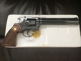 COLT PYTHON “TARGET” 38 SPC. 8” BARREL, ROYAL BLUE, NEW UNFIRED, UNTURNED 100% COND. IN THE BOX WITH OWNERS MANUAL, HANG TAG, ETC. - 3 of 8