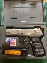 RUGER P89, 9MM, STAINLESS 99% COND. IN THE BOX - 1 of 4