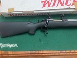 WINCHESTER 70 SA, 22-250, 26” HEAVY VARMINT, STAINLESS, MFG. IN THE USA. 99+% COND. IN THE BOX WITH SCOPE RINGS, - 3 of 5