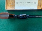 SMITH & WESSON 10-2, 38 SPC., “RARE 5” BARREL” 99% COND. IN THE BOX WITH OWNERS MANUAL - 4 of 5