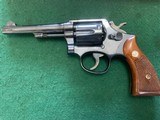 SMITH & WESSON 10-2, 38 SPC., “RARE 5” BARREL” 99% COND. IN THE BOX WITH OWNERS MANUAL - 2 of 5