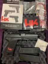 HECKLER & KOCH USP 9MM V1 TACTICAL, NIGHT SITES, NEW IN THE BOX WITH 3 MAGS.