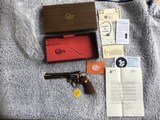 COLT PYTHON 357 MAGNUM 6” BRIGHT NICKEL, MFG. 1970, NEW UNFIRED, UNTURNED, 100% COND. IN THE BOX WITH OWNERS MANUAL, HANG TAG, COLT LETTER, ETC. - 1 of 6
