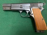 BROWNING BELGIUM HI POWER 9MM, T- SERIES WITHRIING HAMMER, HIGH COND. WITH ZIPPER POUCH - 3 of 5