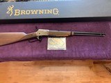 BROWNING BL-22 GRADE 2, NICKEL, NEW IN THE BOX WITH OWNERS MANUAL, ETC. - 1 of 5