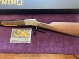 BROWNING BL-22 GRADE 2, NICKEL, NEW IN THE BOX WITH OWNERS MANUAL, ETC. - 2 of 5