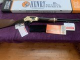 HENRY SIDE GATE 38-55 CAL. BRASS RECEIVER, 20” BLUE BARREL, NEW IN THE BOX - 2 of 5