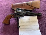 RUGER BLACKHAWK 41 MAGNUM, 3 SCREW, 6 1/2” BARREL WITH HOLSTER & LETTER FROM ORIGINAL OWNER - 1 of 6