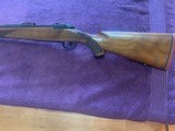 RUGER 77RS 300 WIN. MAG. CAL., DESIRABLE TANG SAFETY & RED RUGER PAD, 24” BARREL, FRONT HOOD & REAR SIGHT REMOVED, RINGS INCLUDED, EXC. COND. - 3 of 5