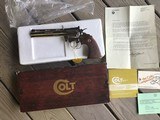 COLT DIAMONDBACK 22 LR. 6” BRIGHT NICKEL, MFG. 1978, NEW UNFIRED, UNTURNED IN THE BOX WITH OWNERS MANUAL, HANG TAG, COLT LETTER, ETC. - 1 of 4