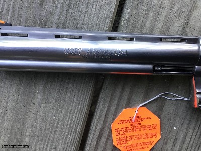COLT ANACONDA 44 MAGNUM 8” STAINLESS, MFG. 1990’S NEW UNFIRED IN THE BOX - Image 4 of 5