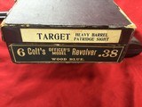 COLT OFFICERS TARGET 38 SPC. 6” HEAVY BARREL WITH PATRIDGE SIGHT, COLT LETTER FROM 1927, WITH COLORFUL PIC’S ON BACK - 9 of 9
