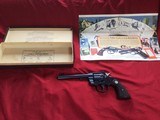 COLT OFFICERS TARGET 38 SPC. 6” HEAVY BARREL WITH PATRIDGE SIGHT, COLT LETTER FROM 1927, WITH COLORFUL PIC’S ON BACK