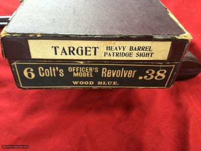COLT OFFICERS TARGET 38 SPC. 6” HEAVY BARREL WITH PATRIDGE SIGHT, COLT LETTER FROM 1927, WITH COLORFUL PIC’S ON BACK - Image 9 of 9