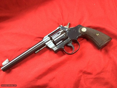 COLT OFFICERS TARGET 38 SPC. 6” HEAVY BARREL WITH PATRIDGE SIGHT, COLT LETTER FROM 1927, WITH COLORFUL PIC’S ON BACK - Image 3 of 9