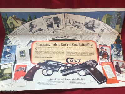COLT OFFICERS TARGET 38 SPC. 6” HEAVY BARREL WITH PATRIDGE SIGHT, COLT LETTER FROM 1927, WITH COLORFUL PIC’S ON BACK - Image 5 of 9