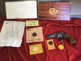 COLT DIAMONDBACK 22 LR. 4” BLUE, NEW UNFIRED IN THE BOX WITH OWNERS, MANUAL, HANG TAG, COLT LETTER, COLT SCREW DRIVER & OTHER PAPERS THAT CAME IN BOX
