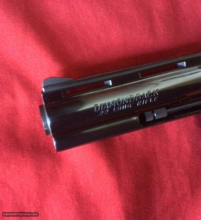 COLT DIAMONDBACK 22 LR. 4” BLUE, NEW UNFIRED IN THE BOX WITH OWNERS, MANUAL, HANG TAG, COLT LETTER, COLT SCREW DRIVER & OTHER PAPERS THAT CAME IN BOX - Image 5 of 6