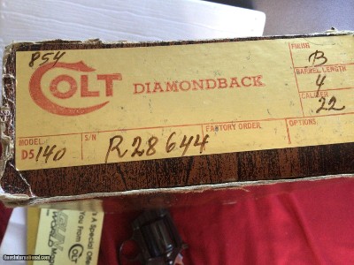 COLT DIAMONDBACK 22 LR. 4” BLUE, NEW UNFIRED IN THE BOX WITH OWNERS, MANUAL, HANG TAG, COLT LETTER, COLT SCREW DRIVER & OTHER PAPERS THAT CAME IN BOX - Image 6 of 6