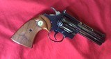 COLT DIAMONDBACK 22 LR. 4” BLUE, NEW UNFIRED IN THE BOX WITH OWNERS, MANUAL, HANG TAG, COLT LETTER, COLT SCREW DRIVER & OTHER PAPERS THAT CAME IN BOX - 2 of 6